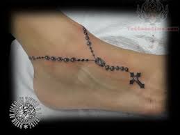 65 Best Rosary Foot Tattoos