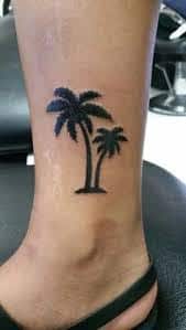Wave and palm tree tattoo inner elbow  Tribal tattoos for men Forearm  tattoo women Cool tribal tattoos