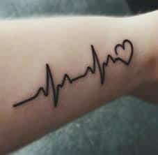 heartbeat  Transparent Heart Tattoo Png Png Download  Transparent Png  Image  PNGitem