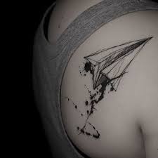 Tattoo uploaded by Claire  By pt78tattoo plane PaperAirplane simple  minimalist  Tattoodo