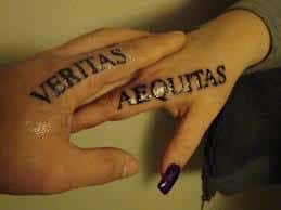 Aequitas justice in Latin hand tattoo guns Murphy  Flickr
