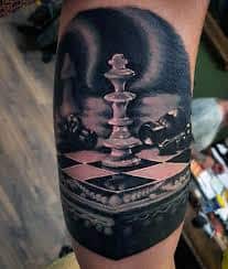 60 King Chess Piece Tattoo Designs For Men  Powerful Ink Ideas