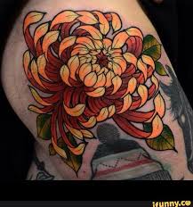 Mercer Draws Things  Colour Chrysanthemum 2 drawing tattoo