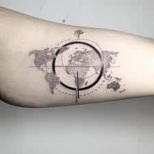 41 Latest World Map Tattoo Ideas with Deep Meaning  Psycho Tats