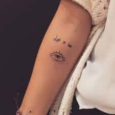 evil eye tattoo minimalist